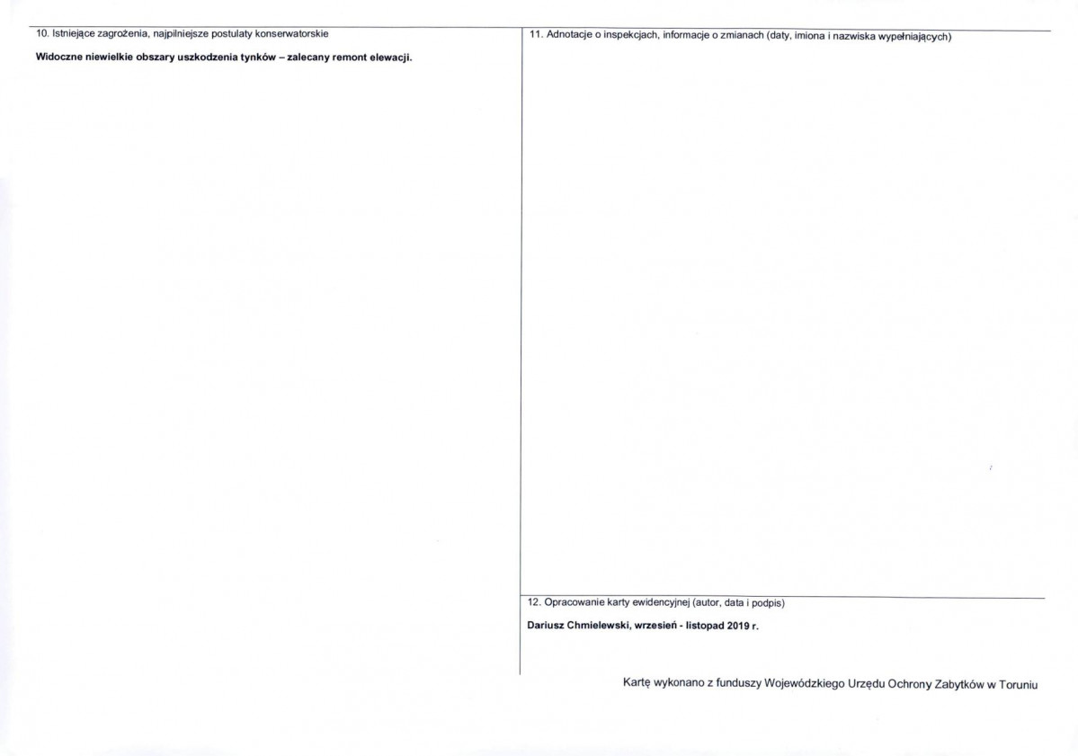 KEZN - Karta obiektu niewpisanego do rejestru, skan nr 2