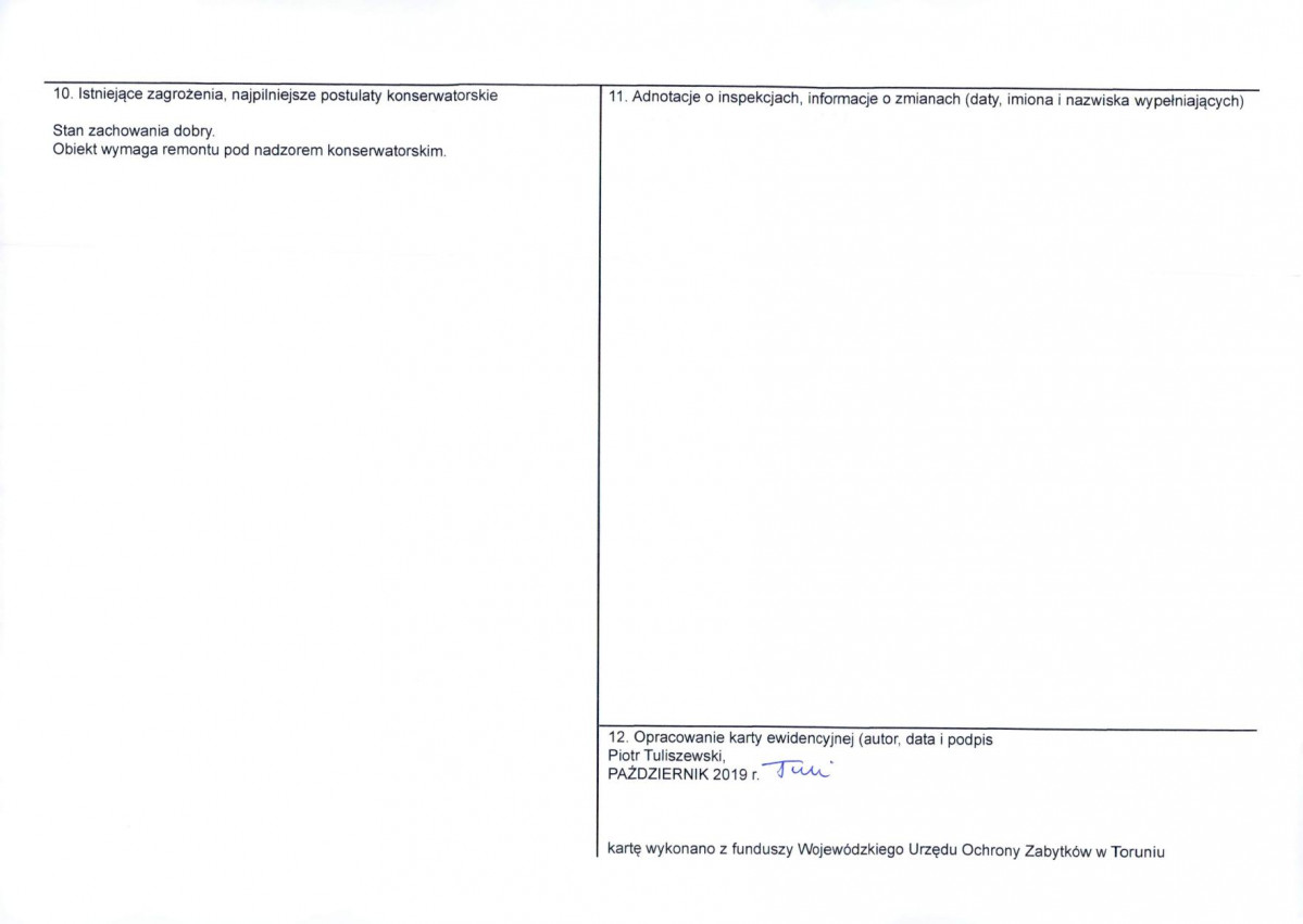 KEZN - Karta obiektu niewpisanego do rejestru, skan nr 2