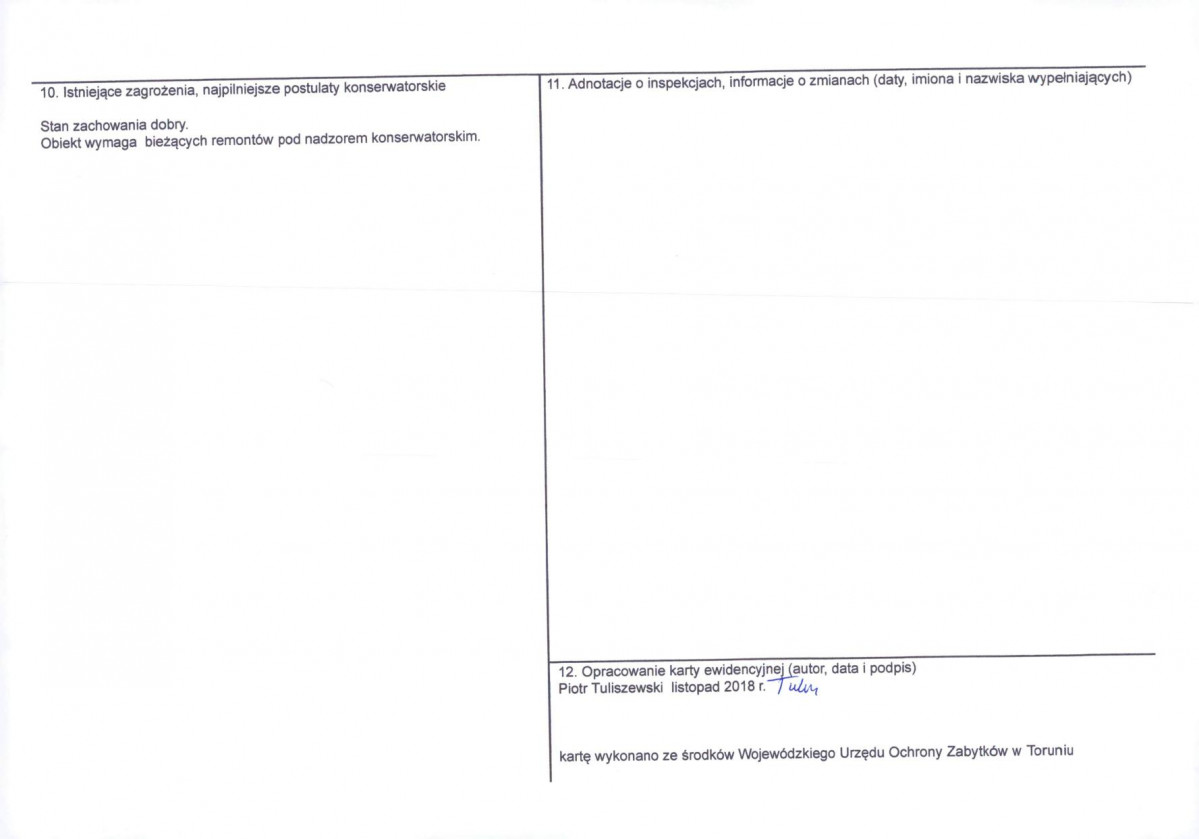 KEZN - Karta obiektu niewpisanego do rejestru, skan nr 2
