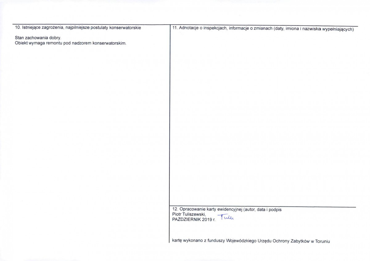 KEZN - Karta obiektu niewpisanego do rejestru, skan nr 2