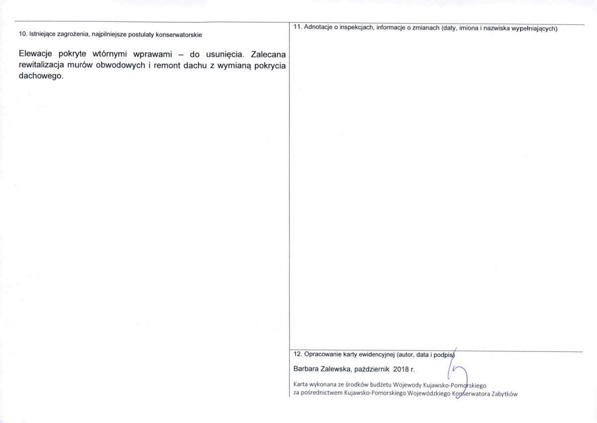 KEZN - Karta obiektu niewpisanego do rejestru, skan nr 2