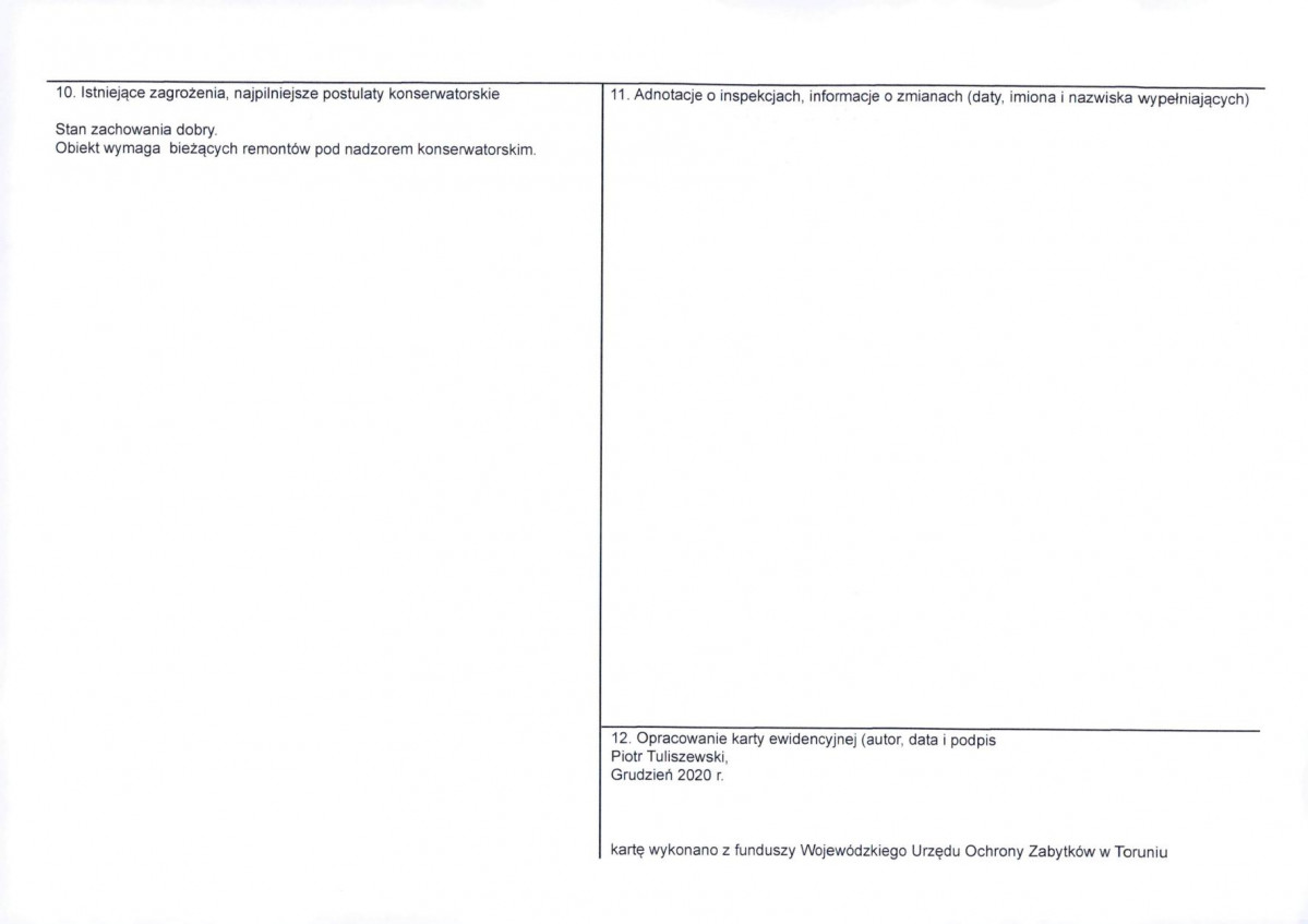 KEZN - Karta obiektu niewpisanego do rejestru, skan nr 2