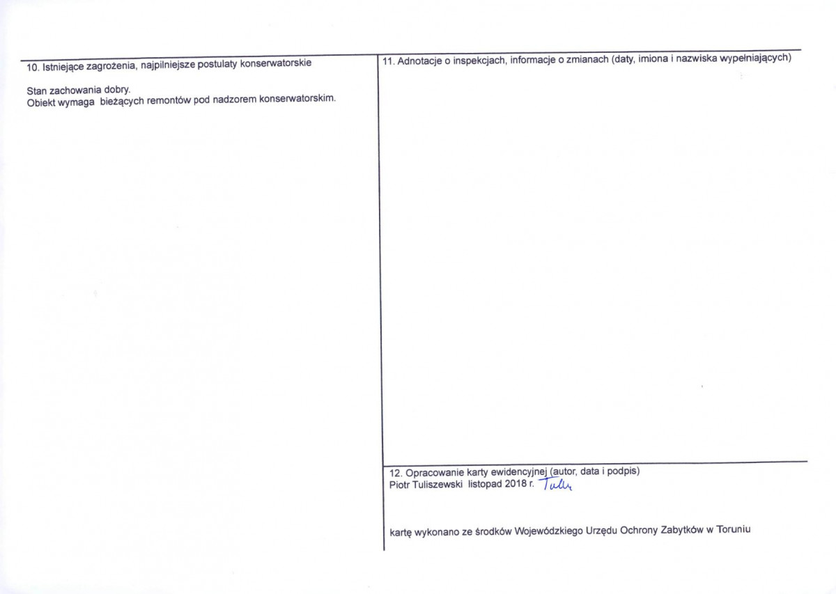 KEZN - Karta obiektu niewpisanego do rejestru, skan nr 2