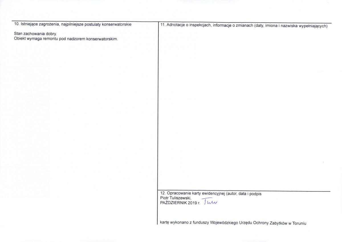KEZN - Karta obiektu niewpisanego do rejestru, skan nr 2