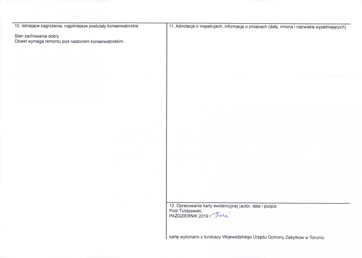 KEZN - Karta obiektu niewpisanego do rejestru, skan nr 2
