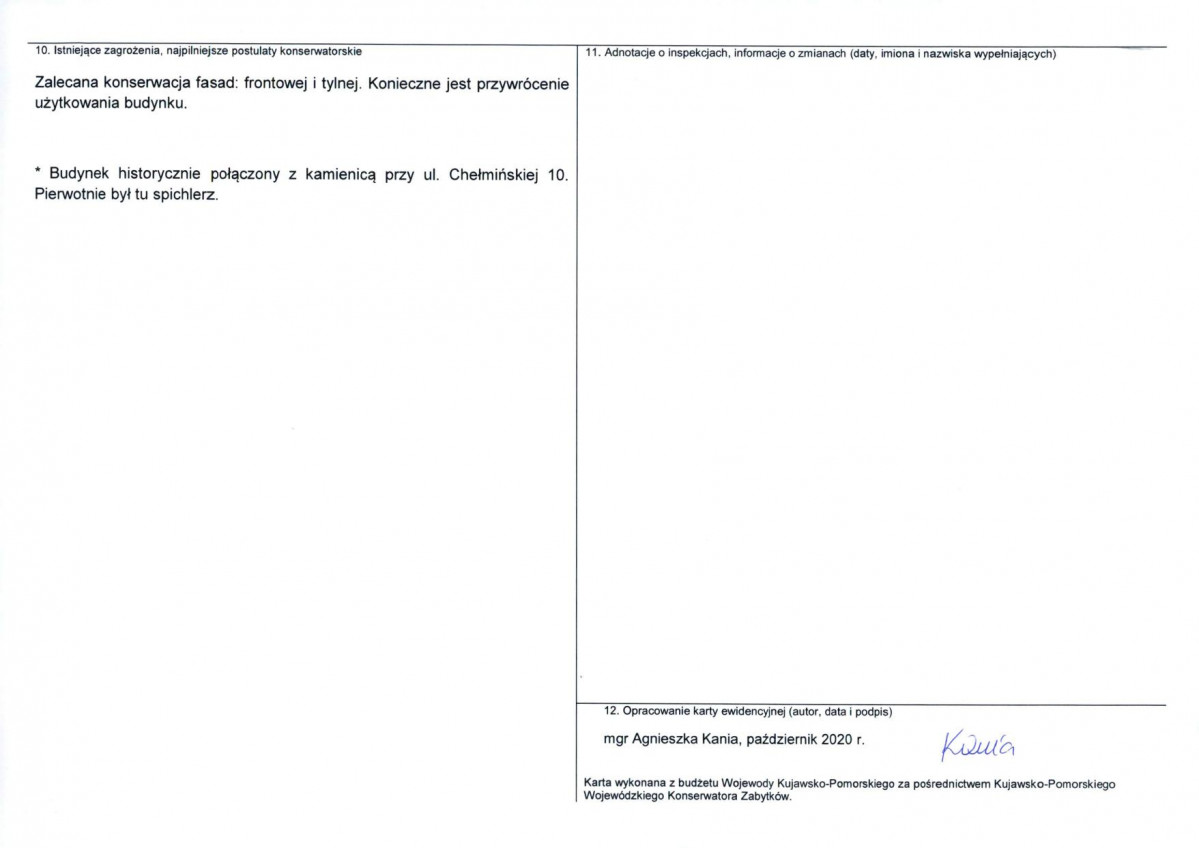 KEZN - Karta obiektu niewpisanego do rejestru, skan nr 2