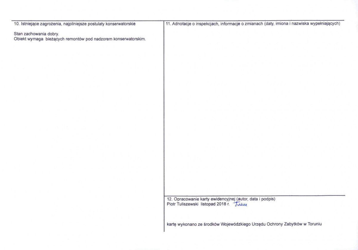 KEZN - Karta obiektu niewpisanego do rejestru, skan nr 2