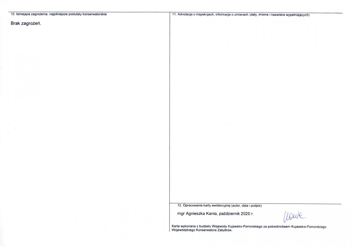 KEZN - Karta obiektu niewpisanego do rejestru, skan nr 2