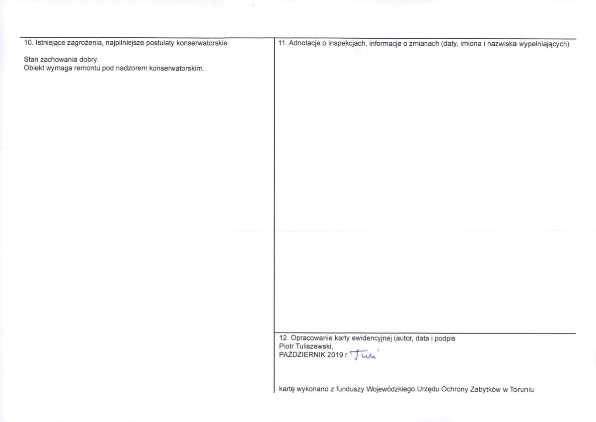 KEZN - Karta obiektu niewpisanego do rejestru, skan nr 2
