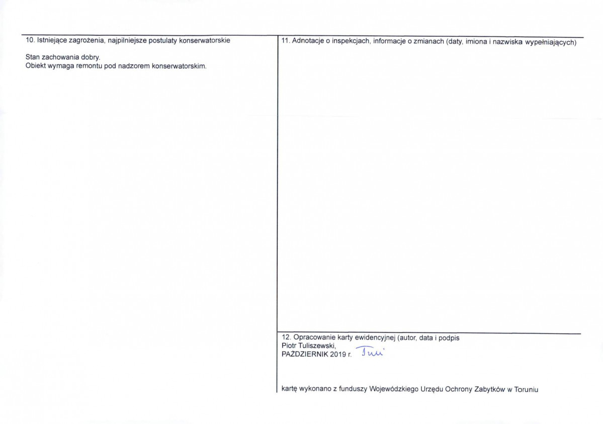 KEZN - Karta obiektu niewpisanego do rejestru, skan nr 2
