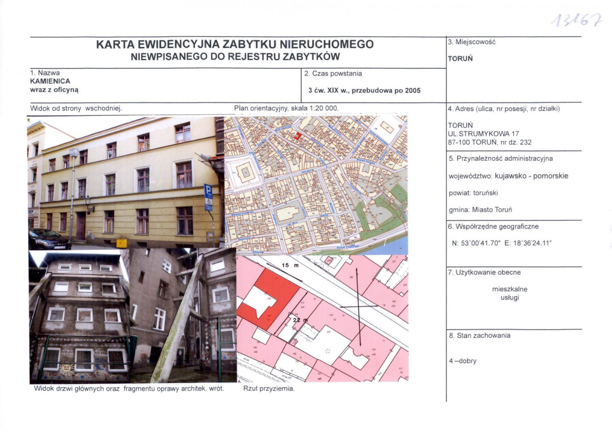 KEZN - Karta obiektu niewpisanego do rejestru, skan nr 1