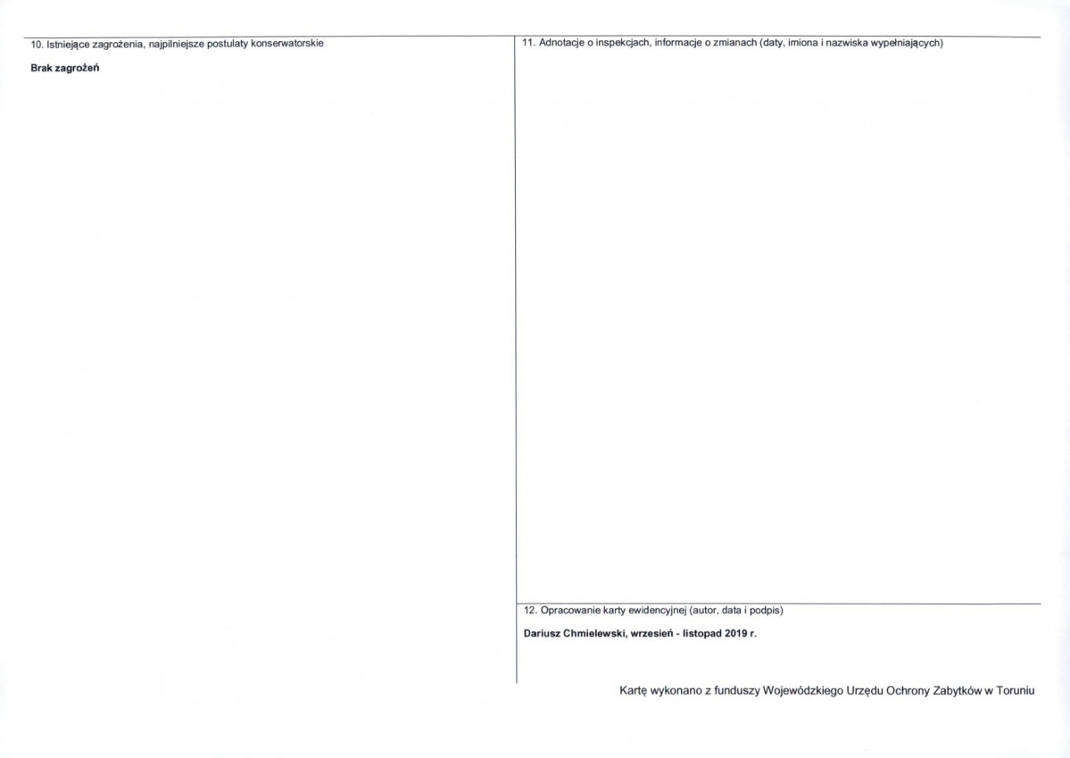 KEZN - Karta obiektu niewpisanego do rejestru, skan nr 2