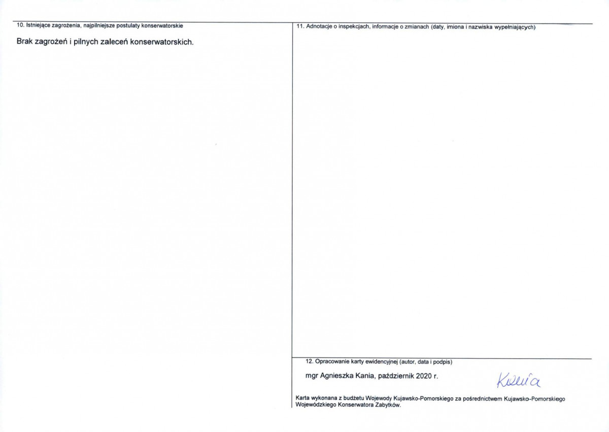 KEZN - Karta obiektu niewpisanego do rejestru, skan nr 2