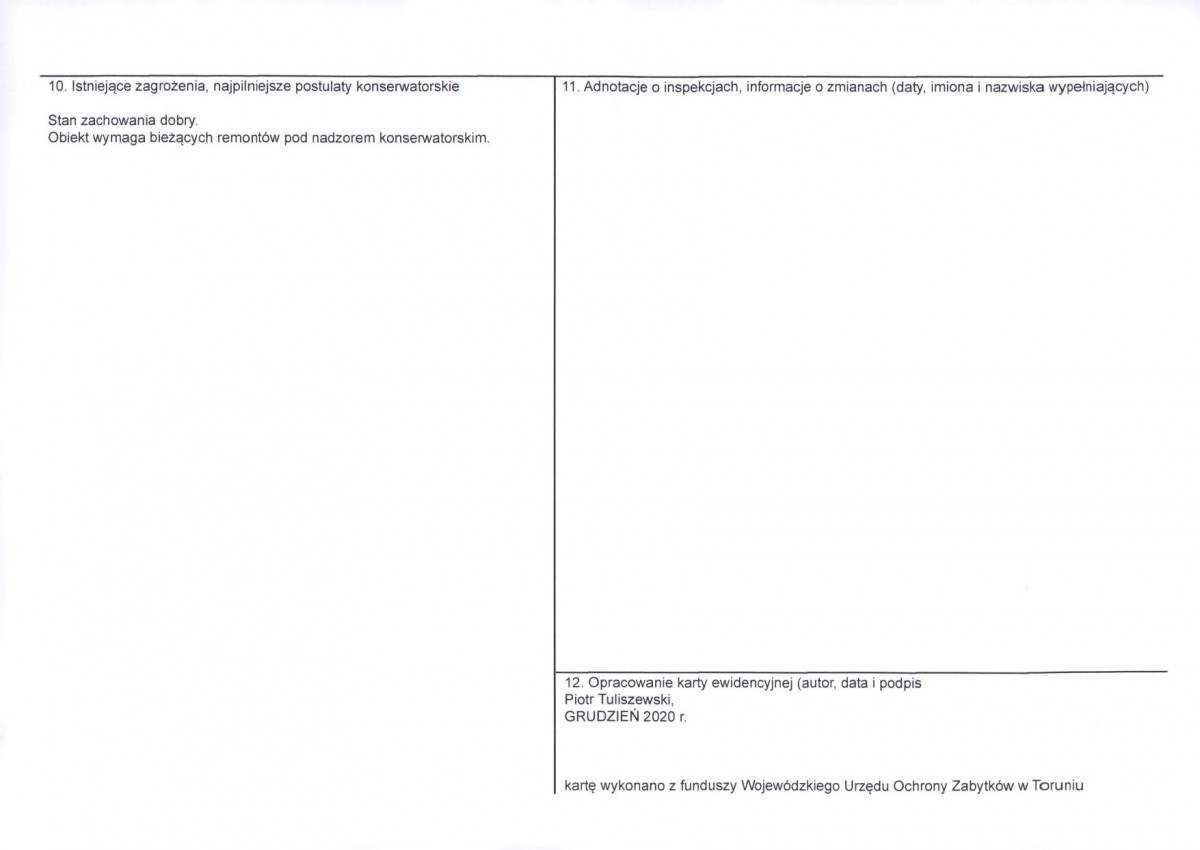 KEZN - Karta obiektu niewpisanego do rejestru, skan nr 2