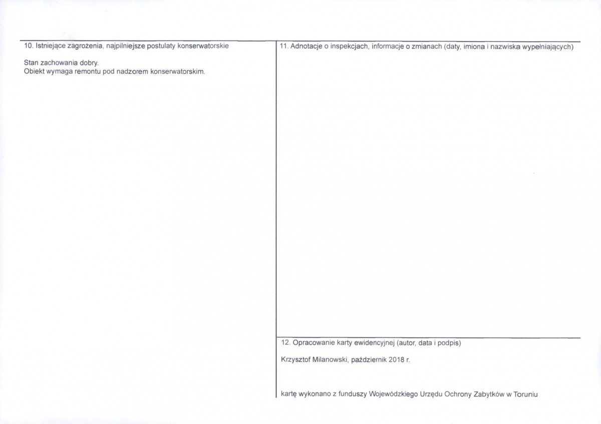 KEZN - Karta obiektu niewpisanego do rejestru, skan nr 2