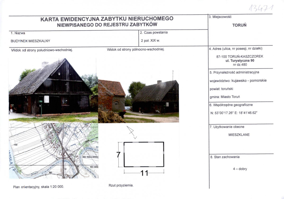 KEZN - Karta obiektu niewpisanego do rejestru, skan nr 1