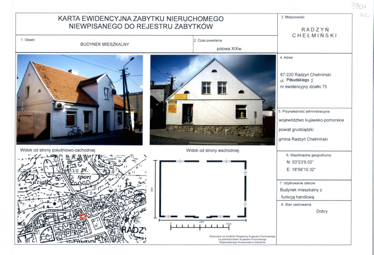 KEZN - Karta obiektu niewpisanego do rejestru, skan nr 1