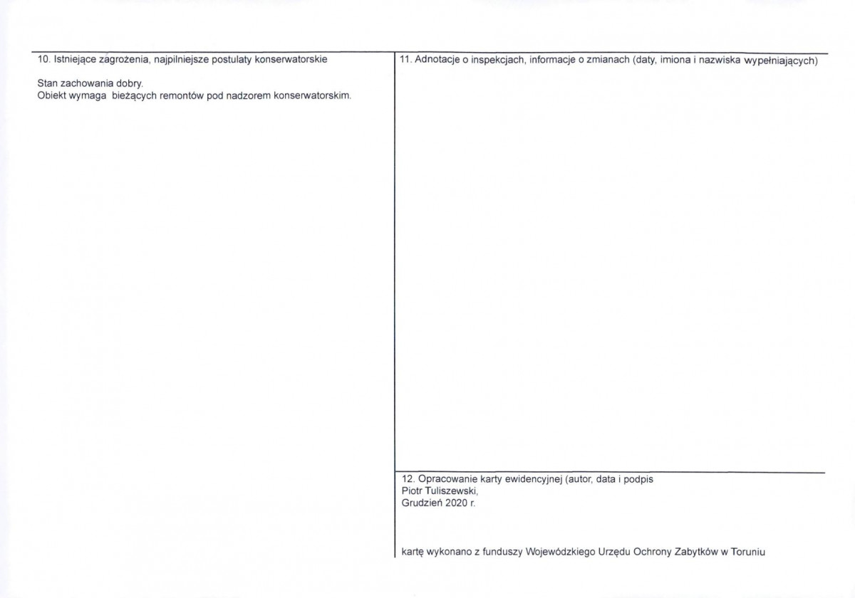 KEZN - Karta obiektu niewpisanego do rejestru, skan nr 2