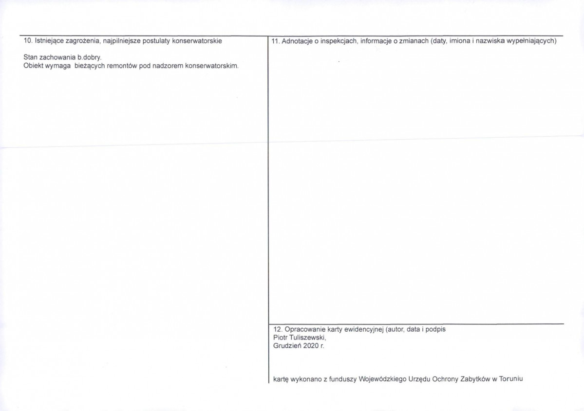 KEZN - Karta obiektu niewpisanego do rejestru, skan nr 2