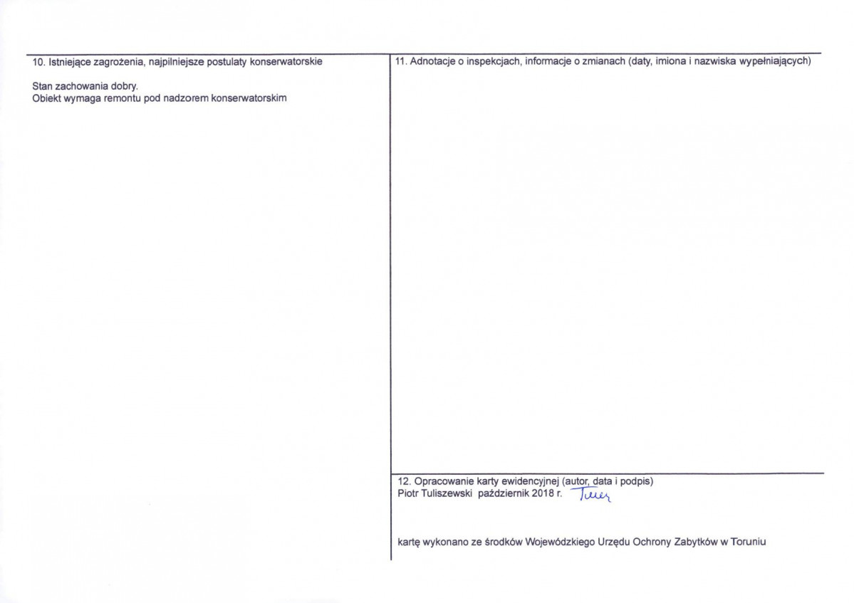 KEZN - Karta obiektu niewpisanego do rejestru, skan nr 2