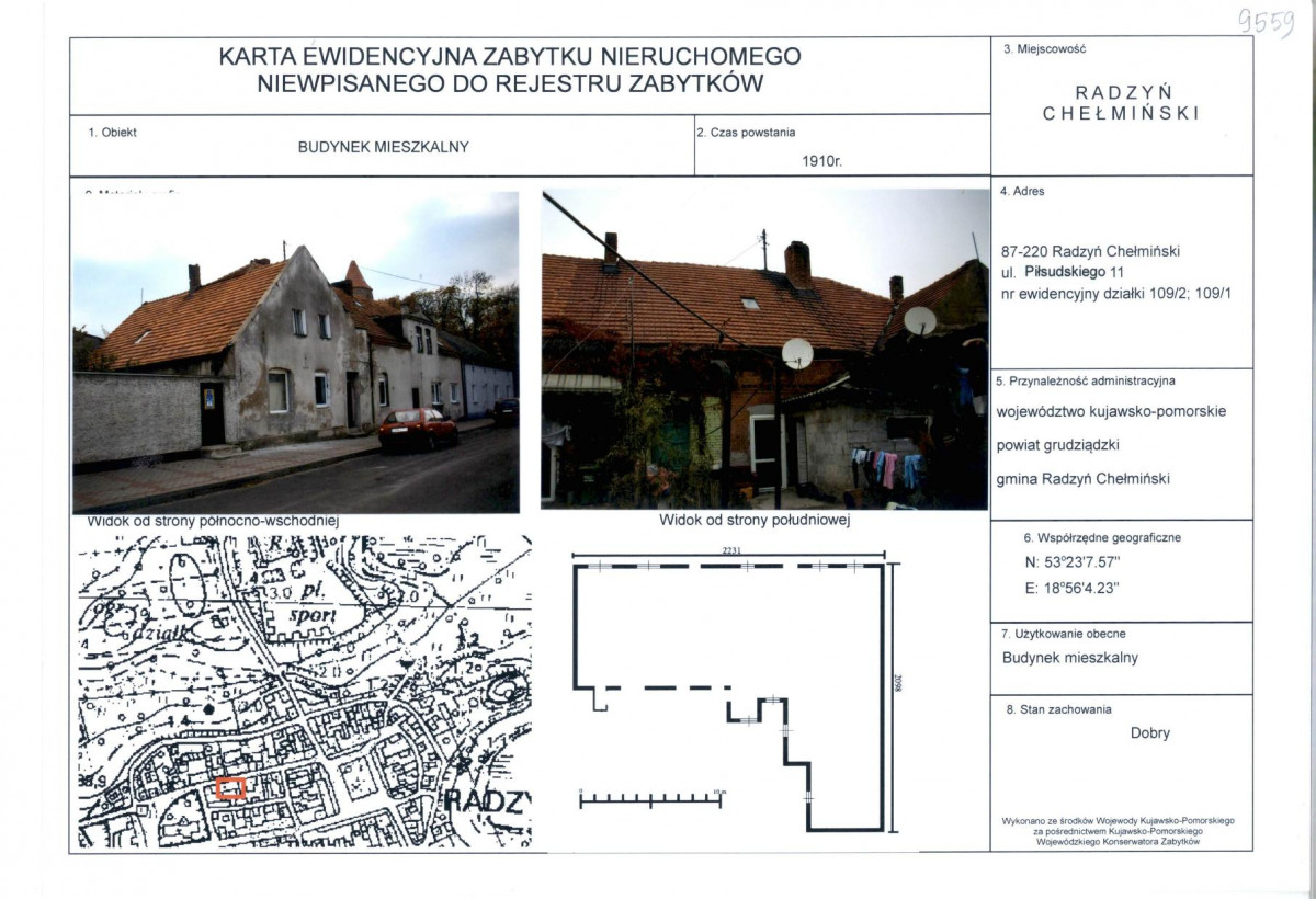 KEZN - Karta obiektu niewpisanego do rejestru, skan nr 1