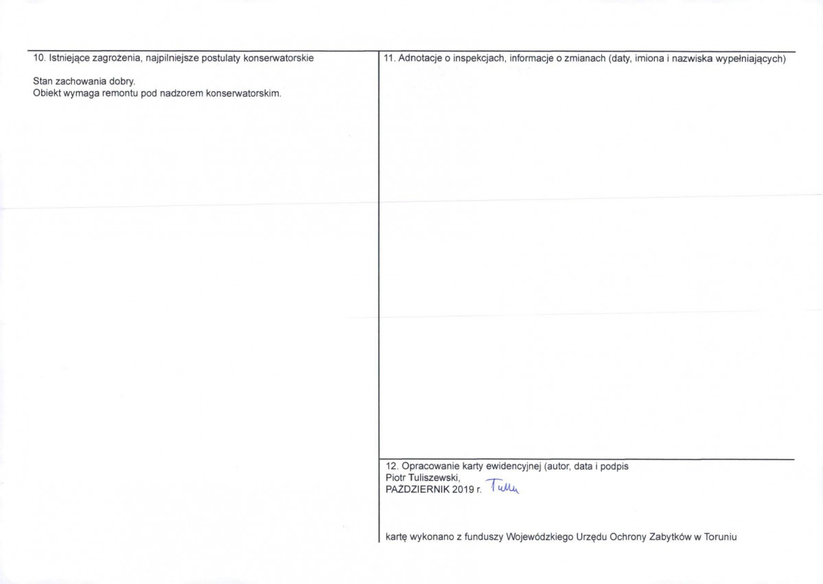 KEZN - Karta obiektu niewpisanego do rejestru, skan nr 2