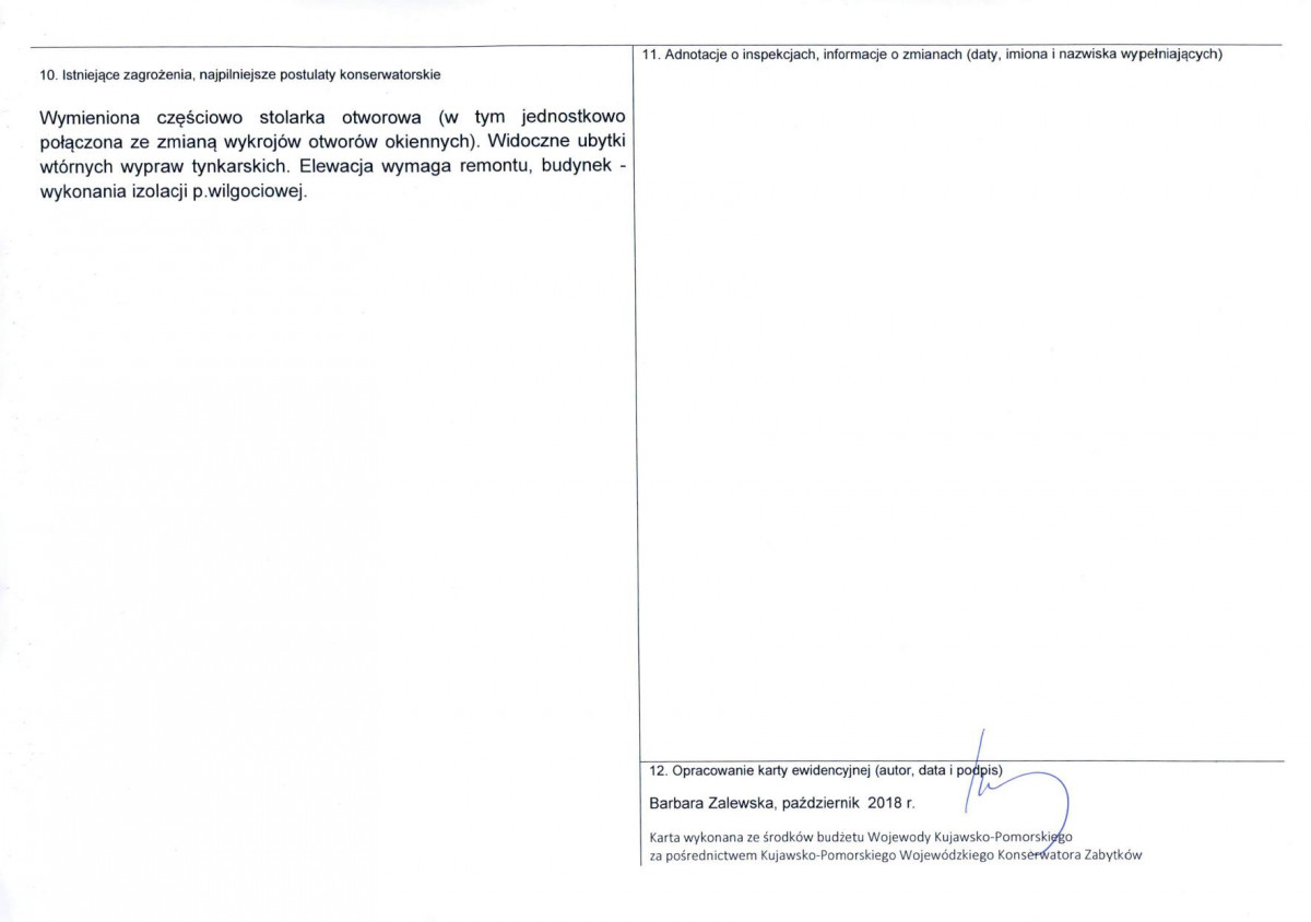KEZN - Karta obiektu niewpisanego do rejestru, skan nr 2
