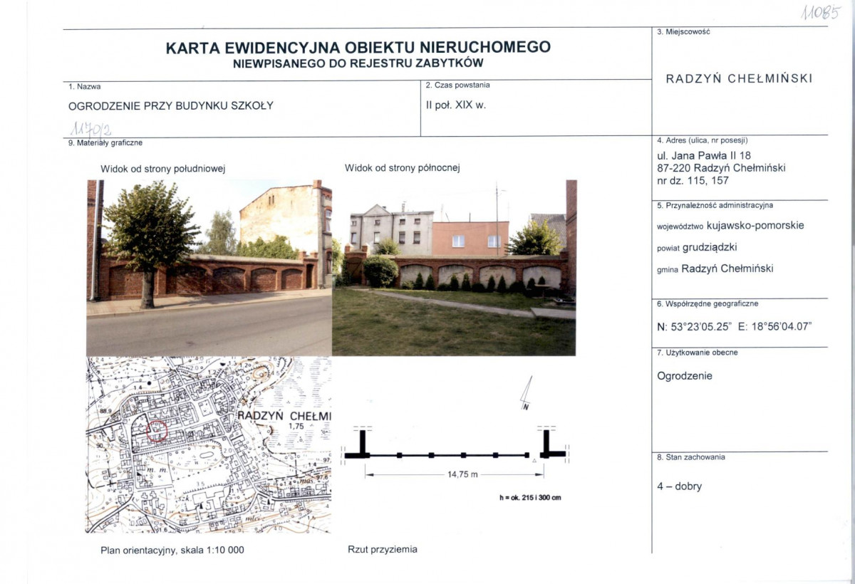KEZN - Karta obiektu niewpisanego do rejestru, skan nr 1