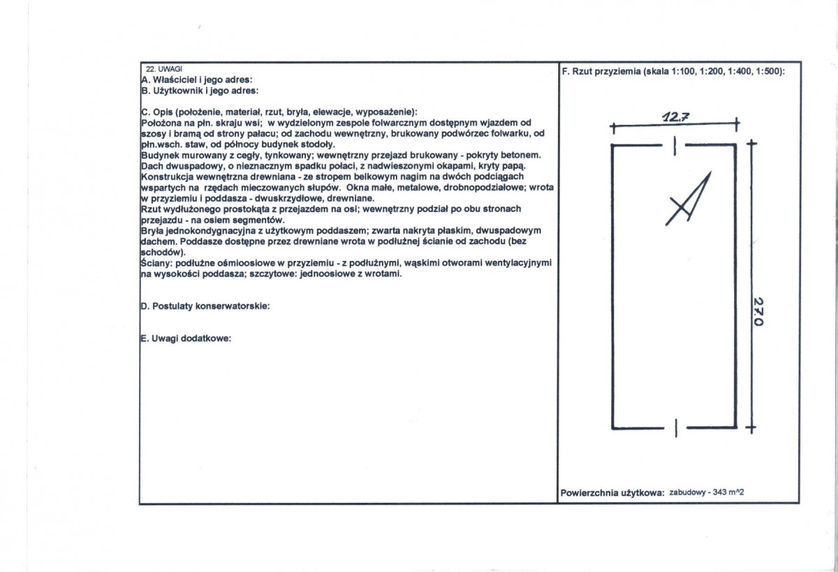 KEZN - Karta obiektu niewpisanego do rejestru, skan nr 2