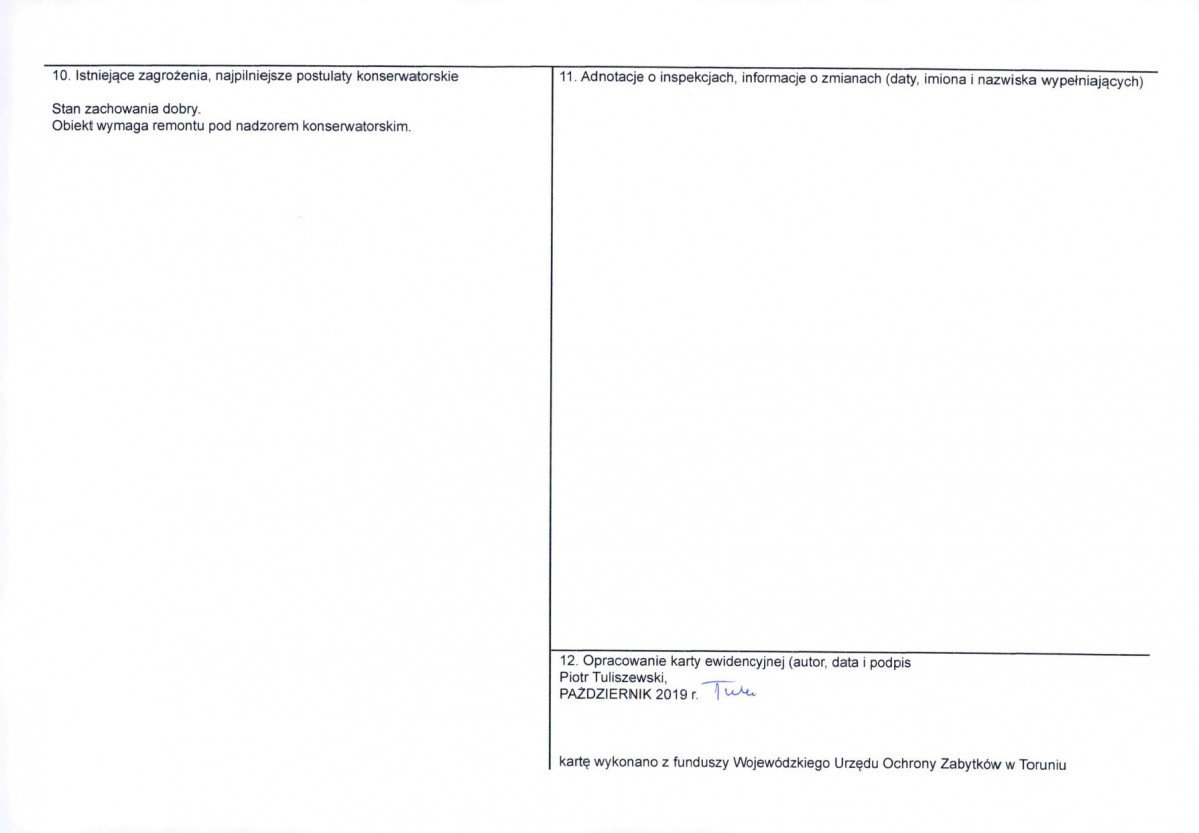 KEZN - Karta obiektu niewpisanego do rejestru, skan nr 2