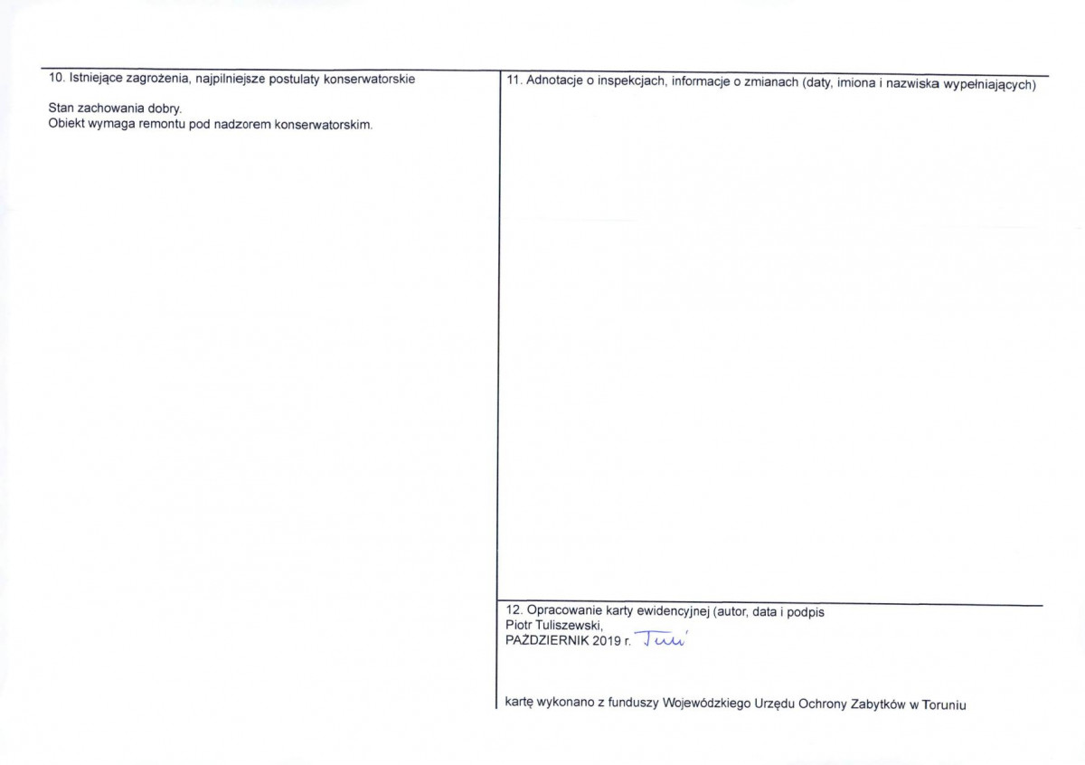 KEZN - Karta obiektu niewpisanego do rejestru, skan nr 2
