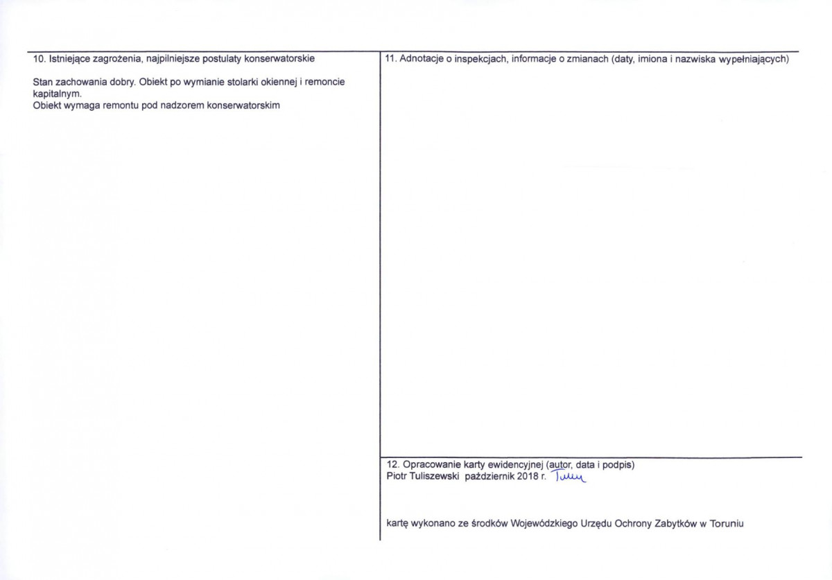 KEZN - Karta obiektu niewpisanego do rejestru, skan nr 2