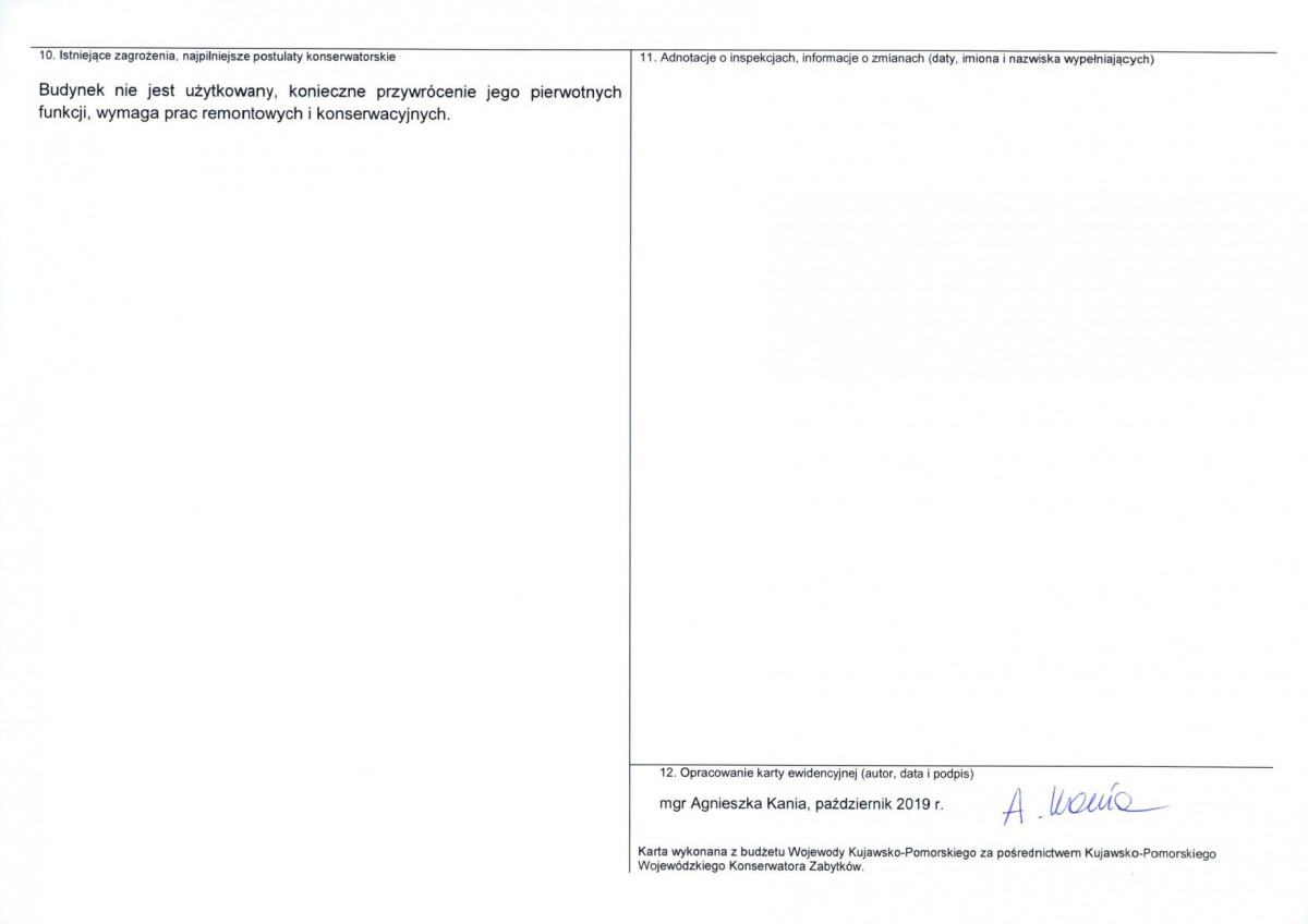 KEZN - Karta obiektu niewpisanego do rejestru, skan nr 2