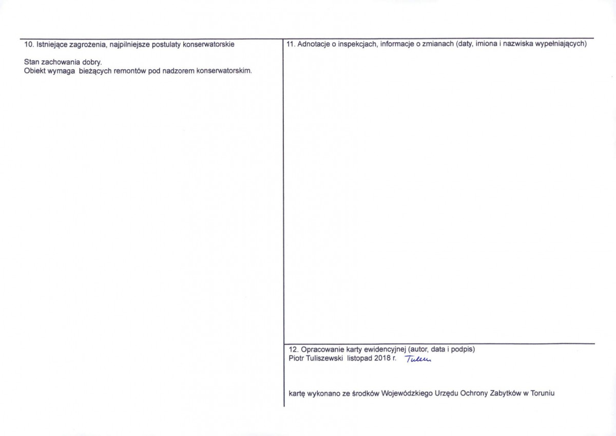 KEZN - Karta obiektu niewpisanego do rejestru, skan nr 2
