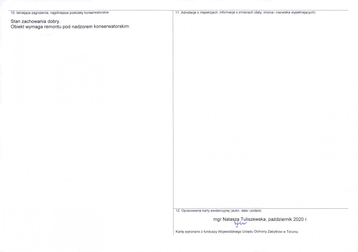 KEZN - Karta obiektu niewpisanego do rejestru, skan nr 2