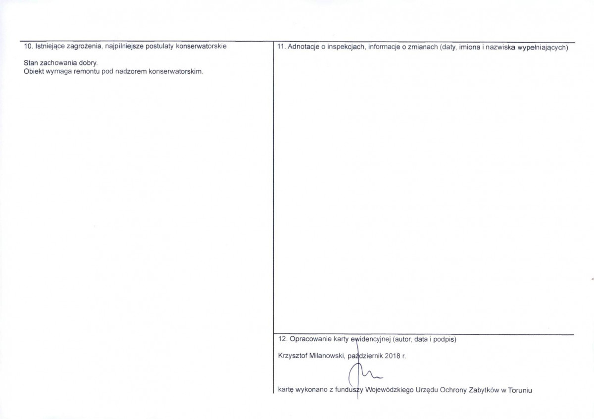 KEZN - Karta obiektu niewpisanego do rejestru, skan nr 2