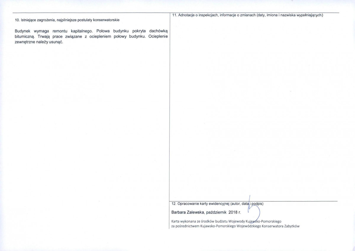 KEZN - Karta obiektu niewpisanego do rejestru, skan nr 2