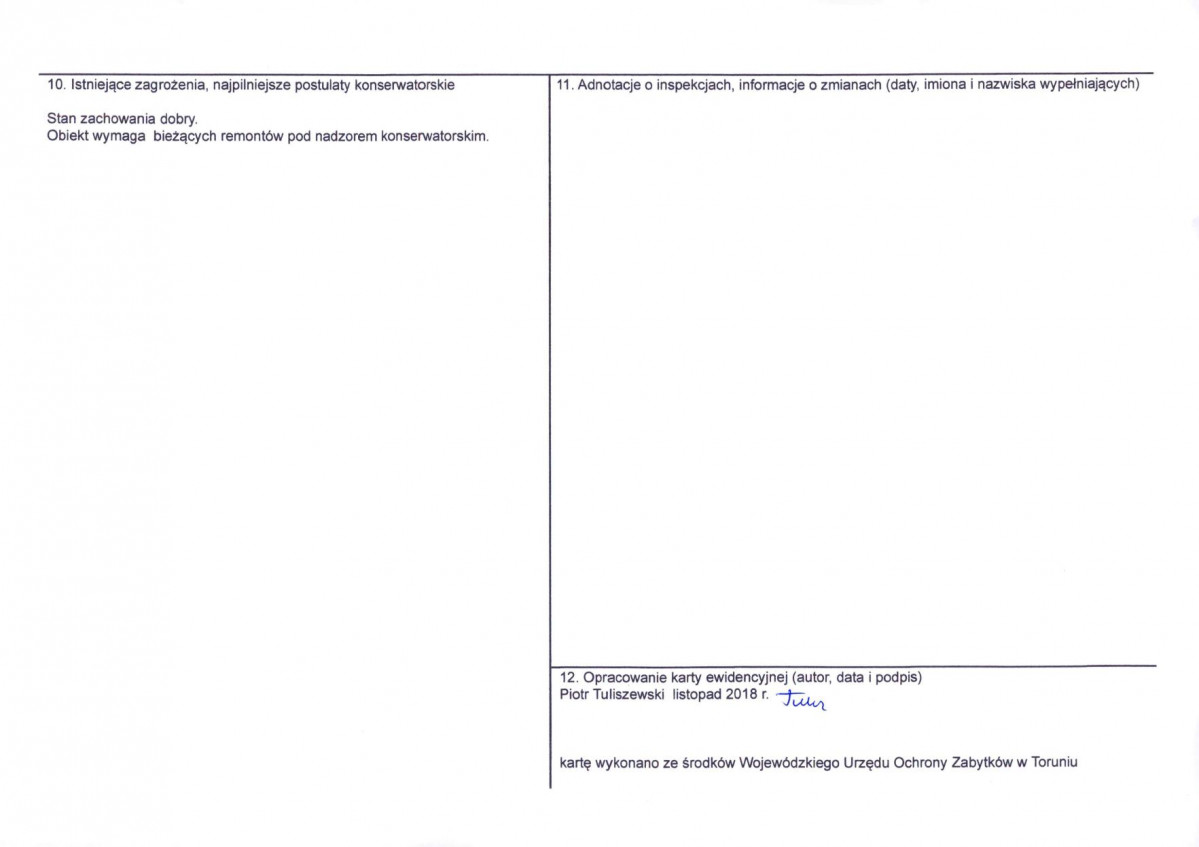 KEZN - Karta obiektu niewpisanego do rejestru, skan nr 2