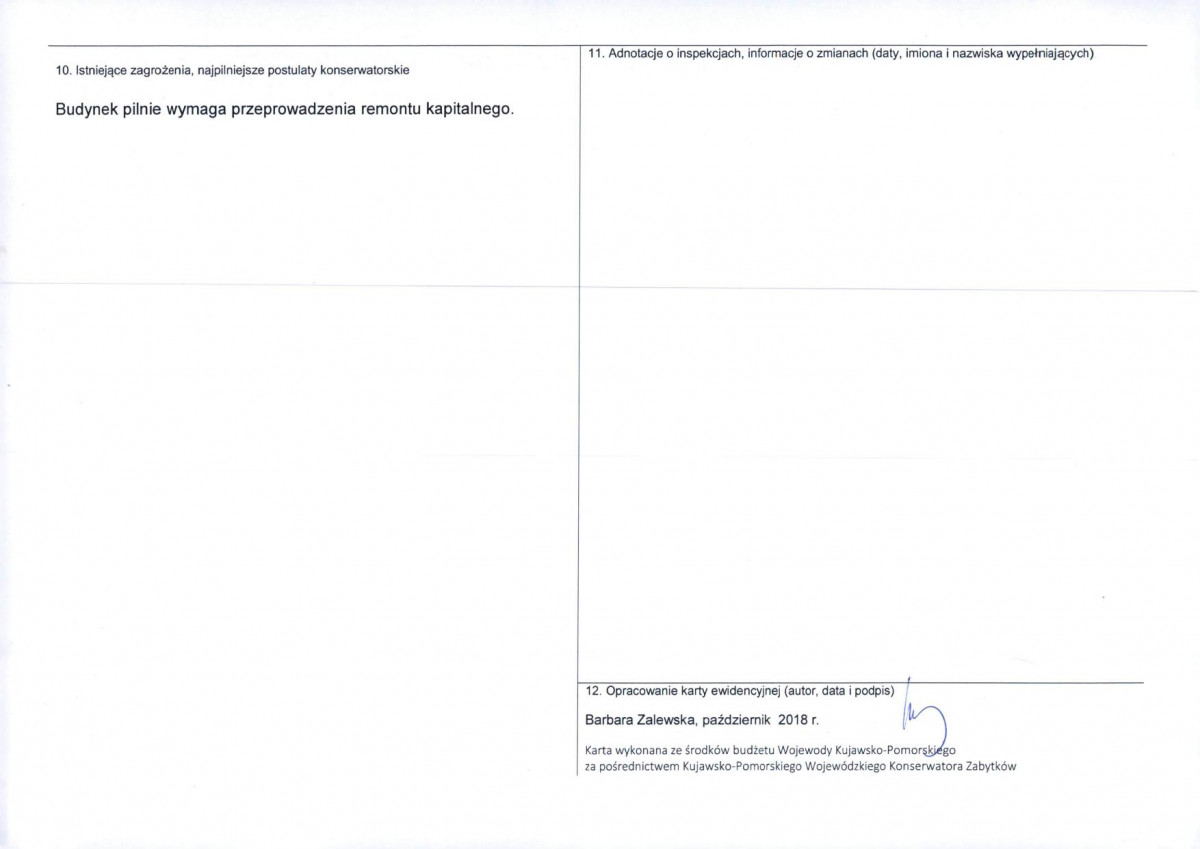 KEZN - Karta obiektu niewpisanego do rejestru, skan nr 2