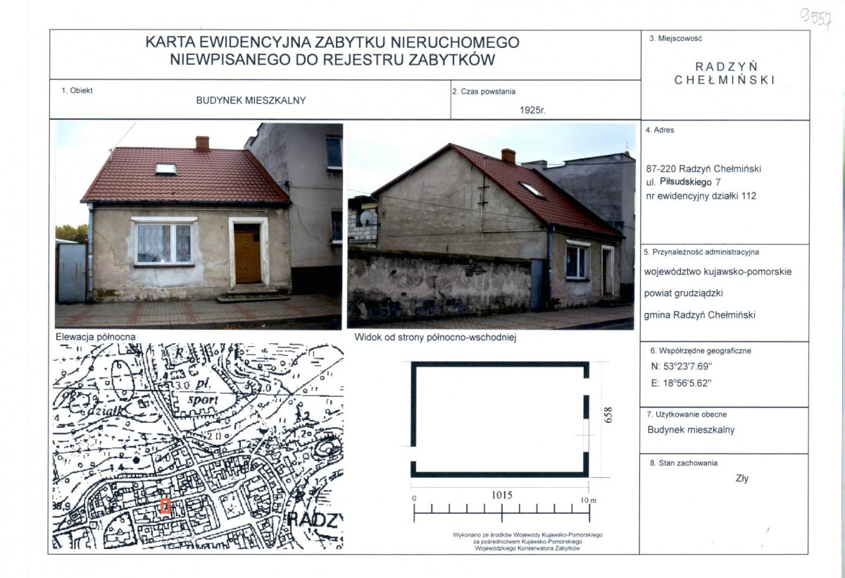 KEZN - Karta obiektu niewpisanego do rejestru, skan nr 1