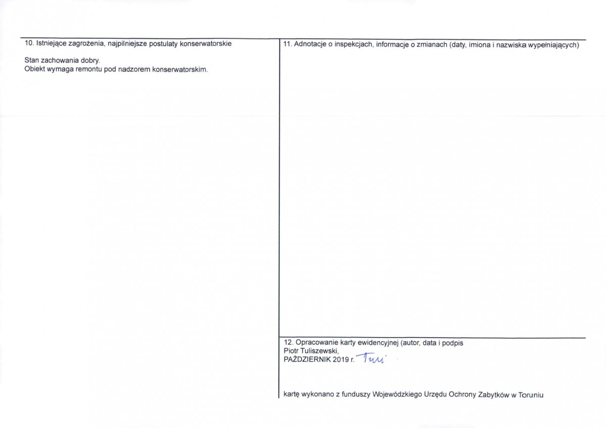 KEZN - Karta obiektu niewpisanego do rejestru, skan nr 2
