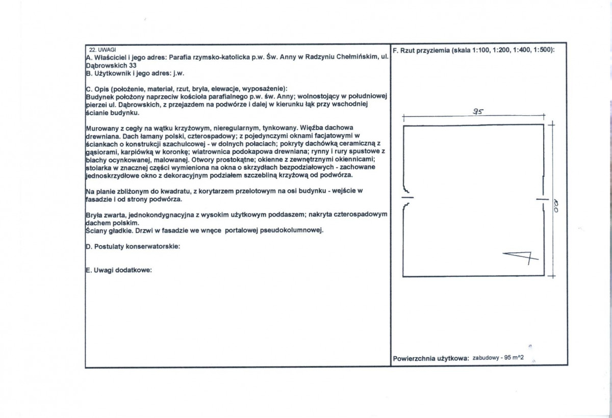 KEZN - Karta obiektu niewpisanego do rejestru, skan nr 2