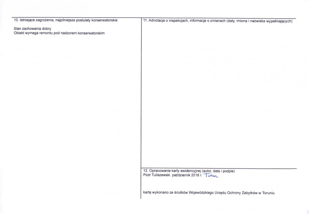 KEZN - Karta obiektu niewpisanego do rejestru, skan nr 2