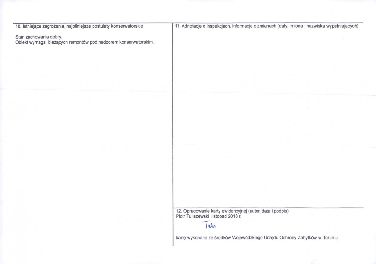 KEZN - Karta obiektu niewpisanego do rejestru, skan nr 2