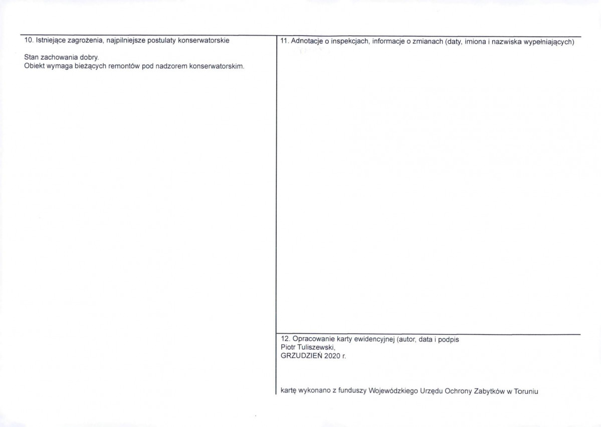 KEZN - Karta obiektu niewpisanego do rejestru, skan nr 2