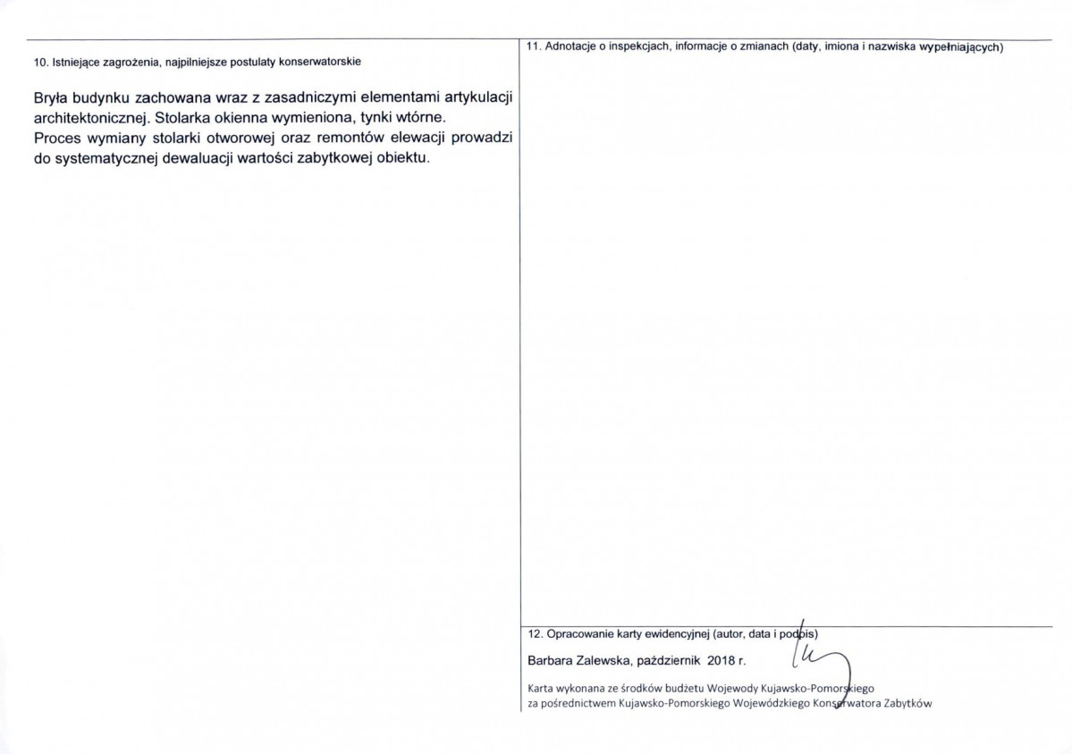 KEZN - Karta obiektu niewpisanego do rejestru, skan nr 2