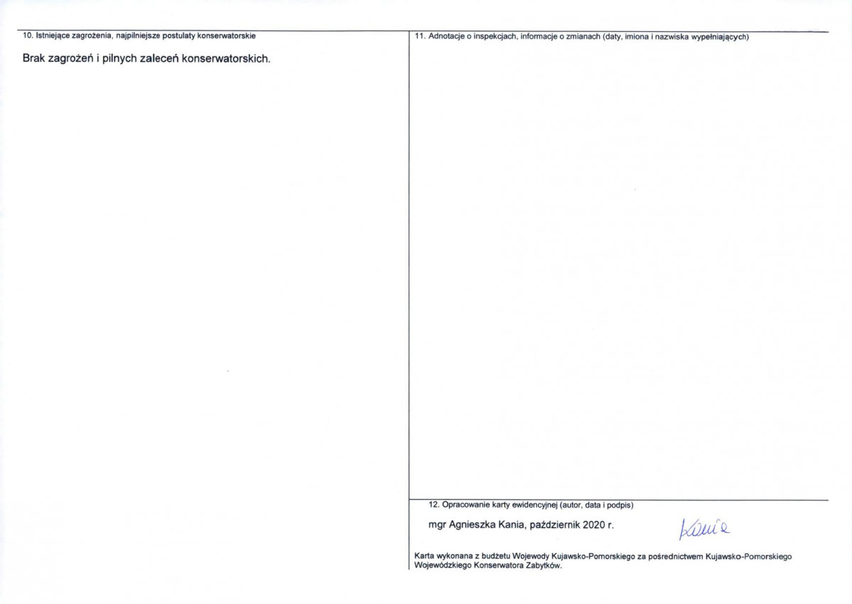 KEZN - Karta obiektu niewpisanego do rejestru, skan nr 2