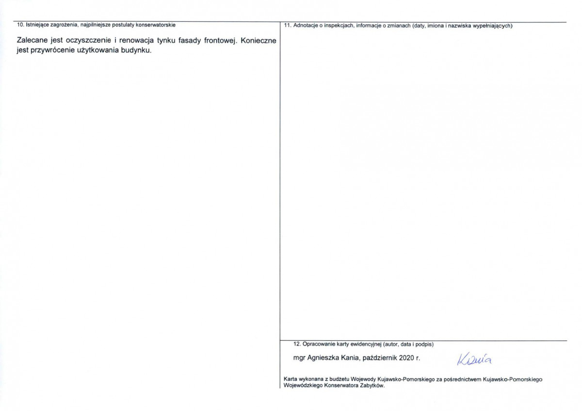 KEZN - Karta obiektu niewpisanego do rejestru, skan nr 2