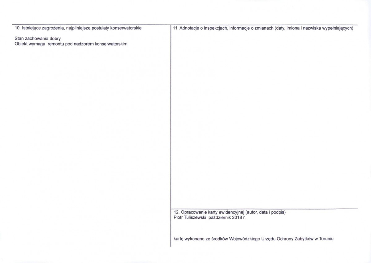 KEZN - Karta obiektu niewpisanego do rejestru, skan nr 2