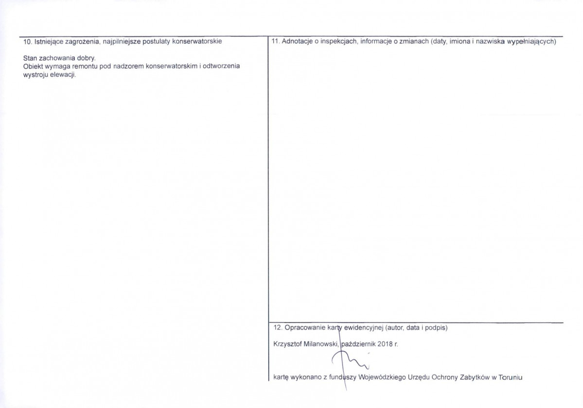KEZN - Karta obiektu niewpisanego do rejestru, skan nr 2